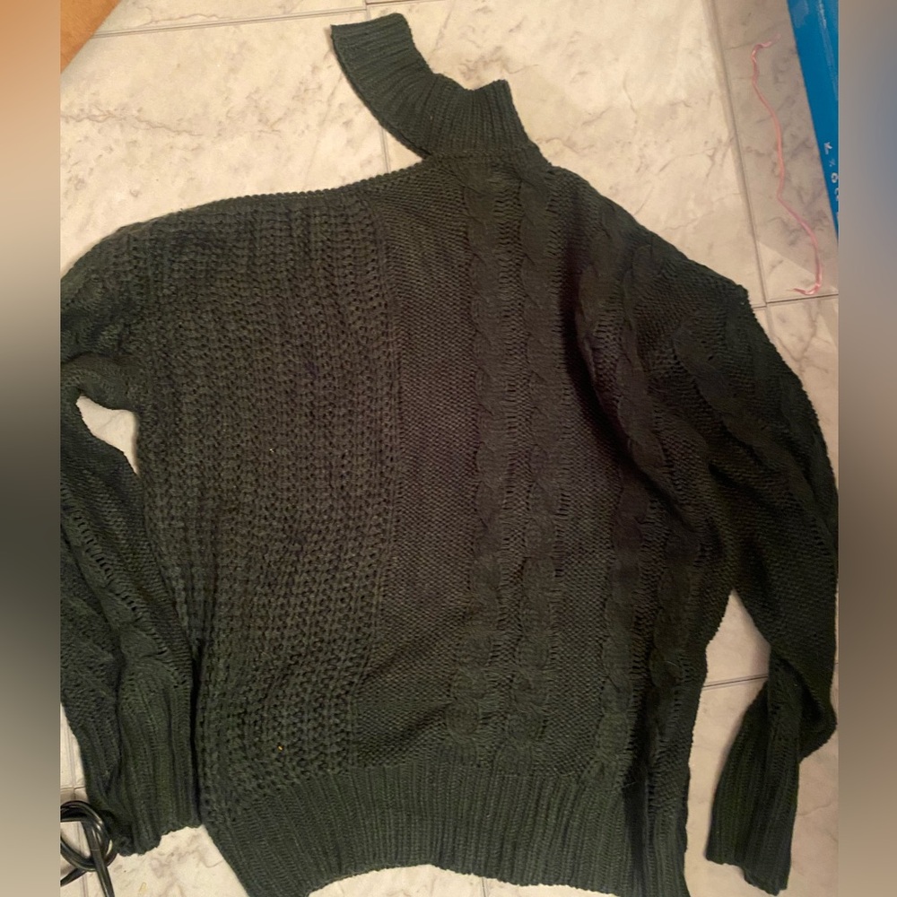 Asymmetrical neck sweater- NWOT
